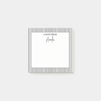 Personalisierter Name des Musters für Schwarz und  Post-it Klebezettel