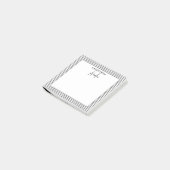 Personalisierter Name des Musters für Schwarz und Post-it Klebezettel (angewinkelt)