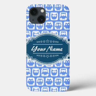 Personalisierter Name des Navy Blue Owl Case-Mate iPhone Hülle