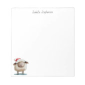 Personalisierter Name des niedlichen kleinen Winte Notizblock (Vorderseite)