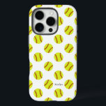 Personalisierter Name des niedlichen Softball-Must iPhone 16 Pro Hülle<br><div class="desc">Ein niedliches Softball Muster personalisierter Name iPhone Gehäuse,  mit einem modernen kalligraphischen Skript-Schriftart. Der Stil und die Farbe des Schriftartes können mithilfe der Online-Template-Tools geändert werden.</div>
