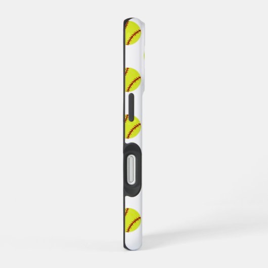 Personalisierter Name des niedlichen Softball-Must iPhone 16 Hülle (Rechte Seite)