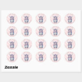 Personalisierter Name des Osterbaums Runde Sticker (Blatt)