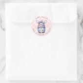 Personalisierter Name des Osterbaums Runde Sticker (Tasche)
