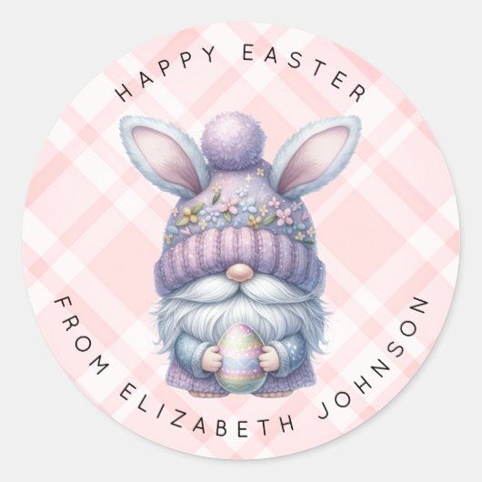 Personalisierter Name des Osterbaums Runde Sticker (Vorderseite)