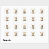 Personalisierter Name des Osterbaums Runde Sticker (Blatt)