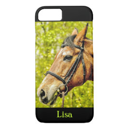 Personalisierter Name des Pferdes Portrait Case-Mate iPhone Hülle
