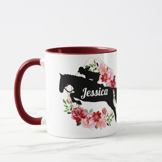Personalisierter Name des Pferdes Tasse (Links)