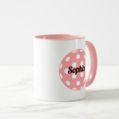 Personalisierter Name des Pickleball-Balls Rosa Tasse (VorderseiteRechts)