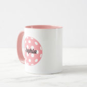 Personalisierter Name des Pickleball-Balls Rosa Tasse (Vorderseite Links)