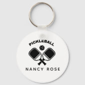 Personalisierter Name des Pickleball-Paddels Schlüsselanhänger (Vorderseite)