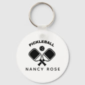 Personalisierter Name des Pickleball-Paddels Schlüsselanhänger (Rückseite)