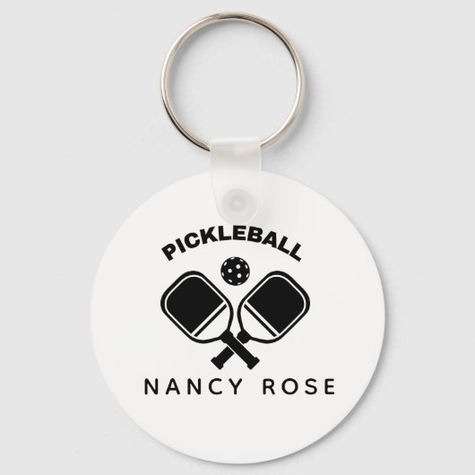Personalisierter Name des Pickleball-Paddels Schlüsselanhänger (Rückseite)