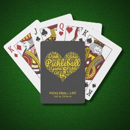 Personalisierter Name des Pickleball-Players Herzd Spielkarten