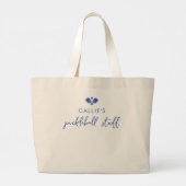 Personalisierter Name des Pickleball-Players Jumbo Stoffbeutel (Rückseite)