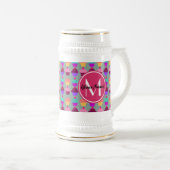 Personalisierter Name des Pink Cupcake, benutzerde Bierglas (VorderseiteRechts)