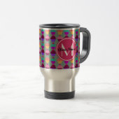 Personalisierter Name des Pink Cupcake, benutzerde Reisebecher (VorderseiteRechts)