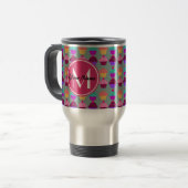 Personalisierter Name des Pink Cupcake, benutzerde Reisebecher (Vorderseite Links)