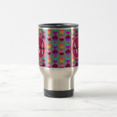 Personalisierter Name des Pink Cupcake, benutzerde Reisebecher (Mittel)