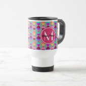 Personalisierter Name des Pink Cupcake, benutzerde Reisebecher (VorderseiteRechts)
