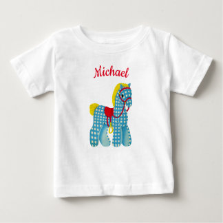 Personalisierter Name des Pony-Westerns Baby T-shirt