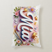 Personalisierter Name des Princess Floral Dekokissen (Vorderseite(Vertikal))