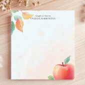 Personalisierter Name des Red Apple Lehrers Notizblock