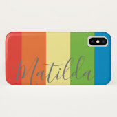 Personalisierter Name des Regenbogens Case-Mate iPhone Hülle (Rückseite (Horizontal))