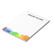 Personalisierter Name des Regenbogens Notizblock (Rotiert)