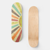 Personalisierter Name des Retro-Stars für farbenfr Skateboard (Vorderseite)