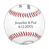 Personalisierter Name des Ringträgers Baseball (Rückseite)