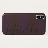 Personalisierter Name des rosa breiten Streifens Case-Mate iPhone Hülle (Rückseite (Horizontal))