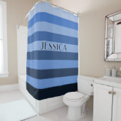 Personalisierter Name des roten Musters Duschvorhang (Beispiel)