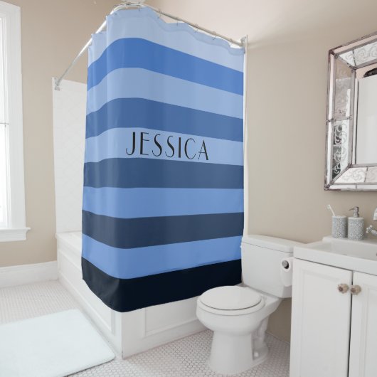 Personalisierter Name des roten Musters Duschvorhang (Beispiel)