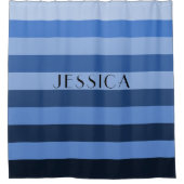 Personalisierter Name des roten Musters Duschvorhang (Vorderseite)