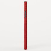 Personalisierter Name des roten textilen Ledermono Case-Mate iPhone Hülle (Hinten/Rechts)