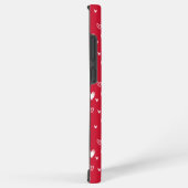 Personalisierter Name des roten weißen Doodle-Herz Samsung Galaxy Hülle (Rechte Seite)