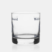 Personalisierter Name des Schiffes Anchor Navy Blu Whiskyglas (Links)