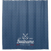 Personalisierter Name des Schiffes Duschvorhang (Vorderseite)