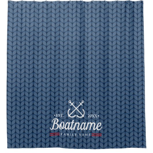 Personalisierter Name des Schiffes Duschvorhang (Vorderseite)