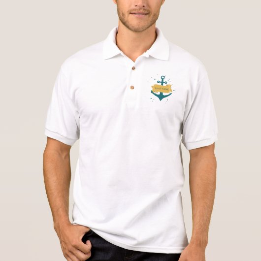 Personalisierter Name des Schiffes Polo Shirt (Vorderseite)