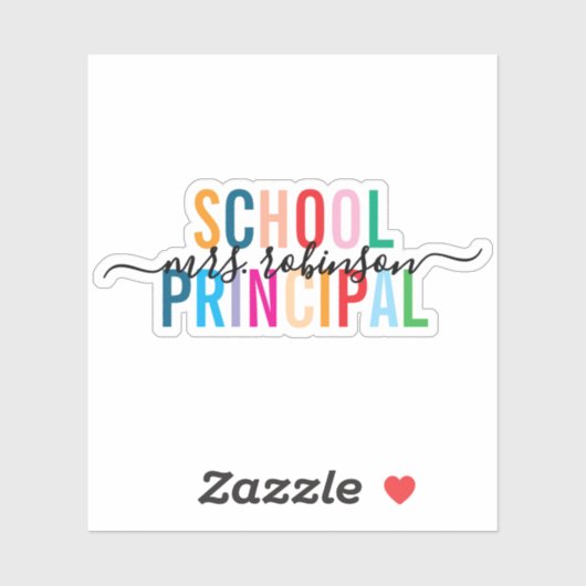 Personalisierter Name des Schulprinzips Aufkleber (Blatt)