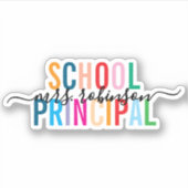 Personalisierter Name des Schulprinzips Aufkleber (Vorderseite)
