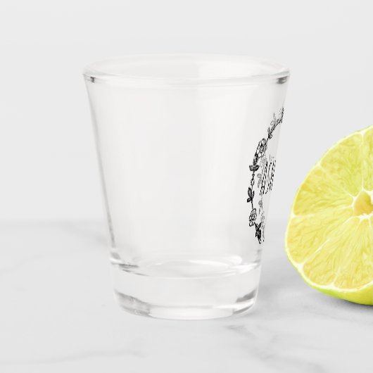 personalisierter Name des Schussglases Schnapsglas (Links)