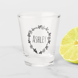 personalisierter Name des Schussglases Schnapsglas