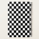 Personalisierter Name des Schwarz-weißen Prüfmuste Planer (Rückseite)