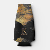 Personalisierter Name des Schwarzen Golds Flaschenkühler (Vorderseite)