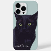 Personalisierter Name des Schwarzen Katzen Case-Mate iPhone Hülle (Rückseite)