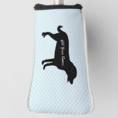 Personalisierter Name des schwarzen Labors Golf Headcover (Rotieren 90)