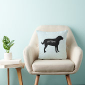 Personalisierter Name des schwarzen Labors  Kissen (Stuhl )